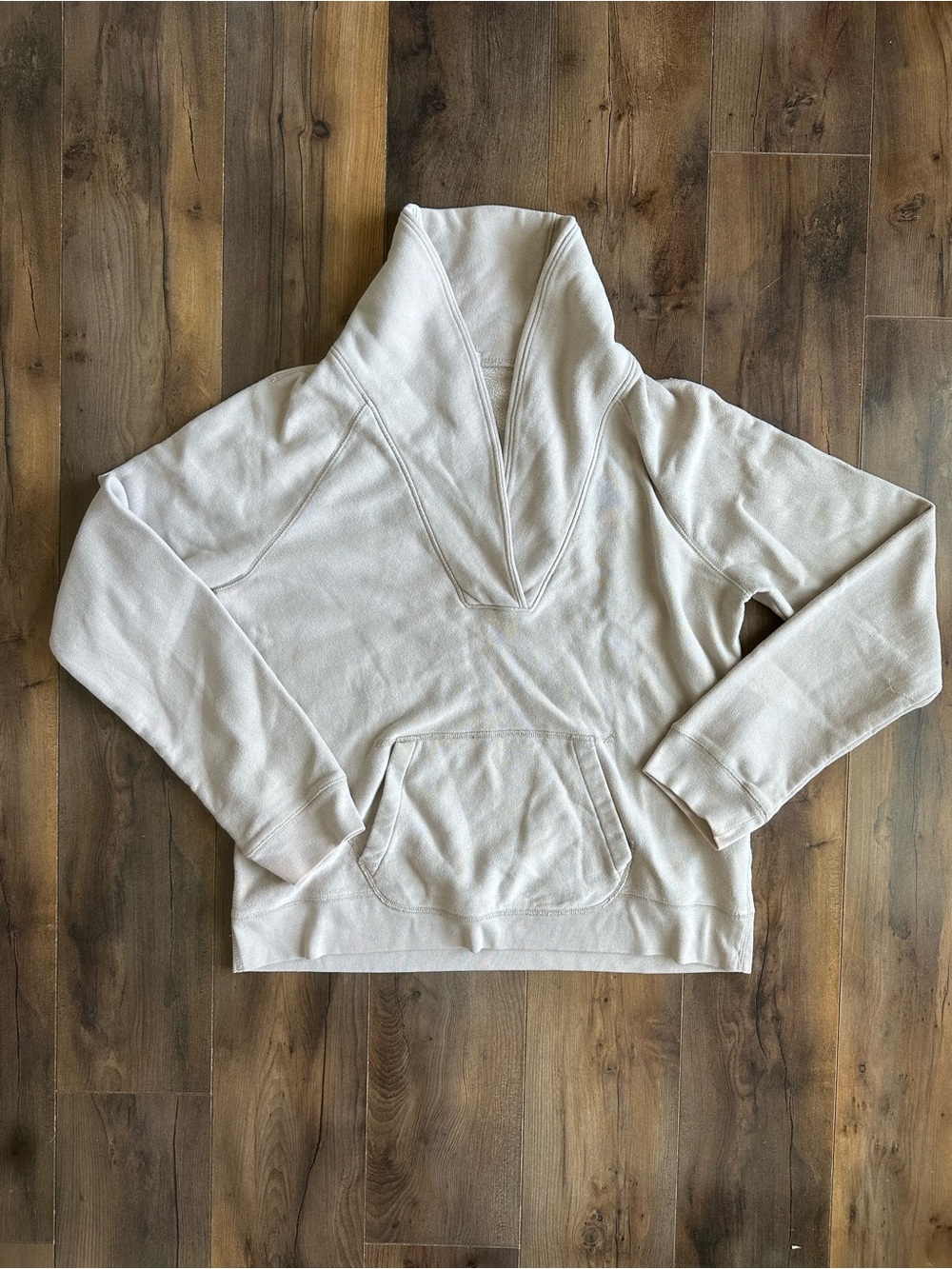 J.Crew Women’s Large Cream Cowl Neck Pullover Sweatshirt Cozy Casual